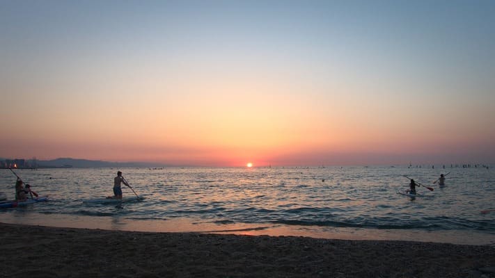 Paddle surf in Barcelona