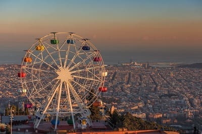 Sunset view from Tibidabo