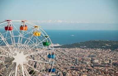 Views of Barcelona from Tibidabo Park