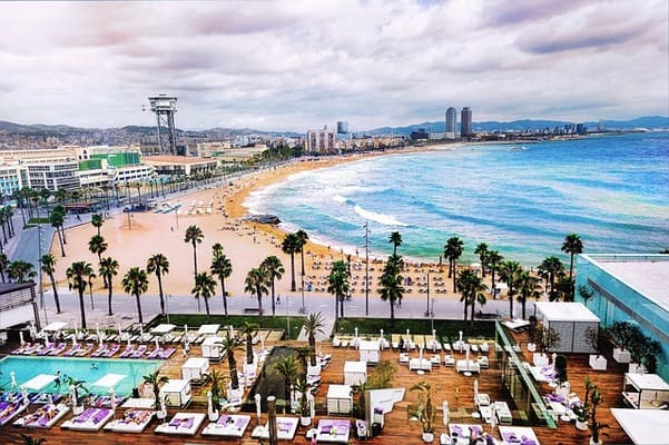 Views from the W Barcelona hotel