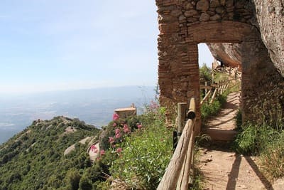 way to Montserrat mountain in Barcelona